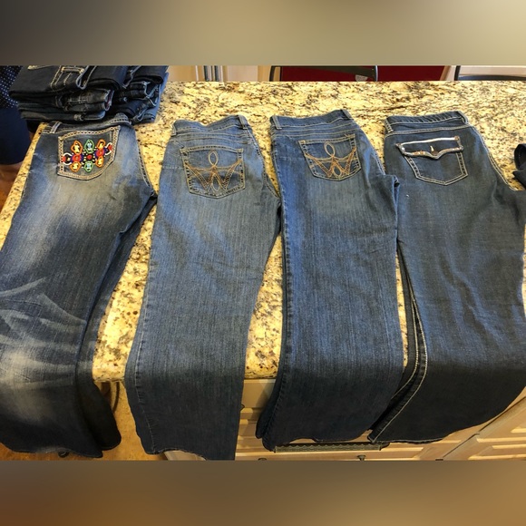 17 pair wrangler bootcut jeans size 12